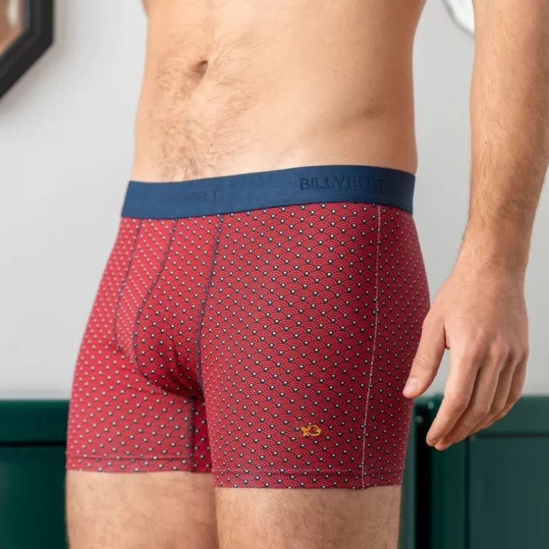 Flash Sale Boxer En Coton Biologique Red Japan Boxers En Coton Biologique