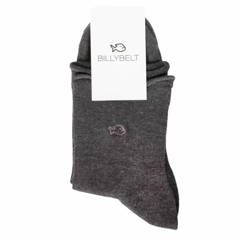 Flash Sale Chaussettes Bords Roules Gris Fonce Femme