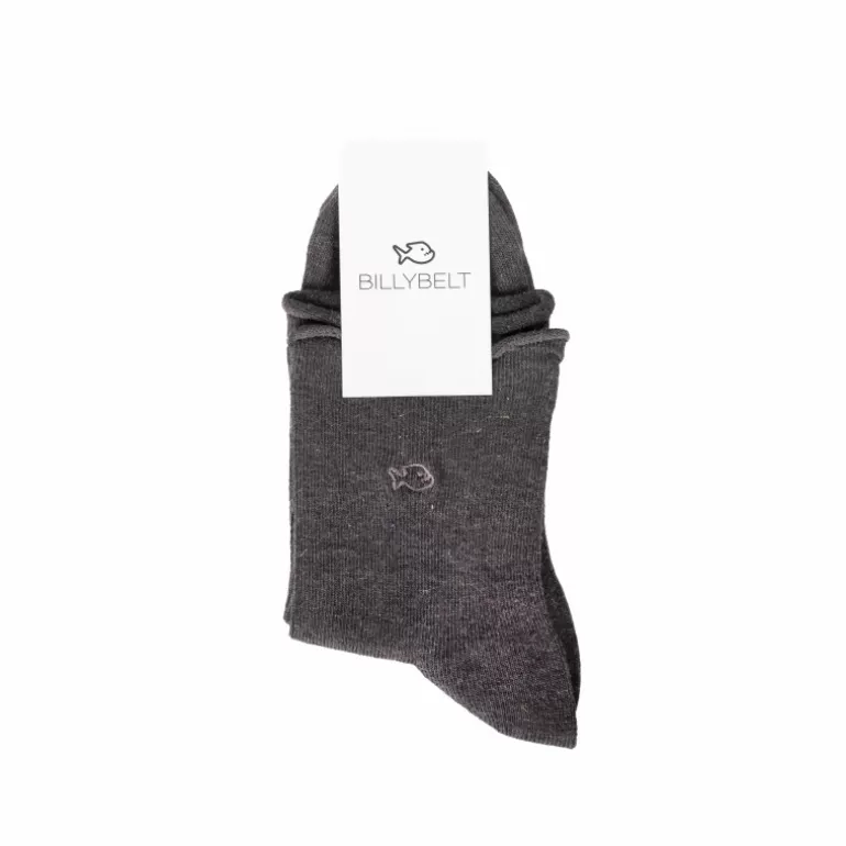 Flash Sale Chaussettes Bords Roules Gris Fonce Femme