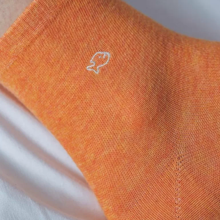 Cheap Chaussettes Coton Chinees Orange Femme