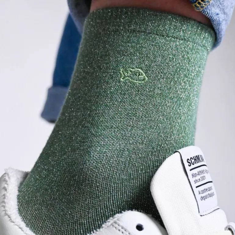 Flash Sale Chaussettes Coton Paillettes Celadon Femme