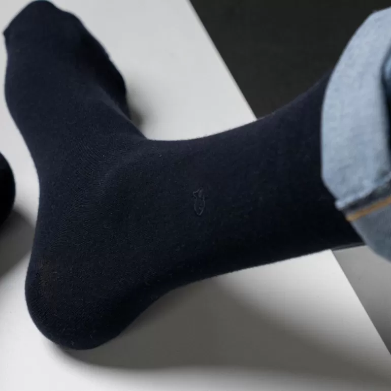 Store Chaussettes En Bambou Bleu Marine Homme