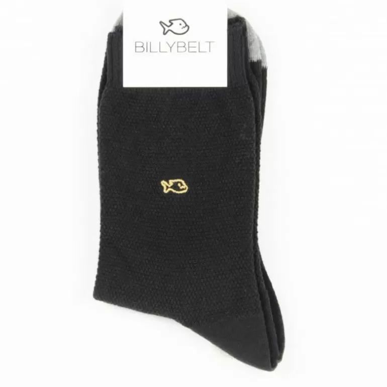 Cheap Chaussettes En Coton Peigne Maille Piquee - Noir Homme