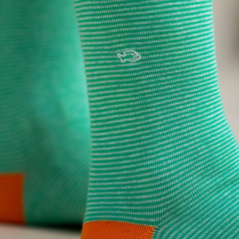 Fashion Chaussettes En Coton Peigne Rayees - Tutti Frutti Homme