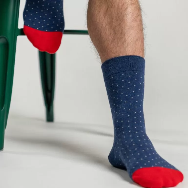 Outlet Chaussettes En Coton Peigne Square - French Homme