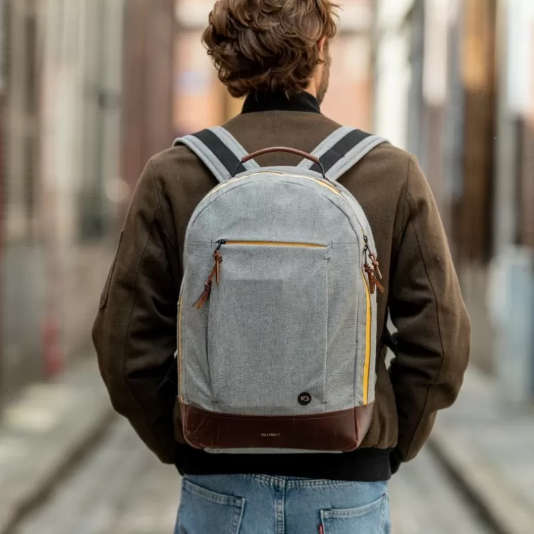 Best Sale Sac A Dos Rond En Coton Deperlant Gris Sacs À Dos