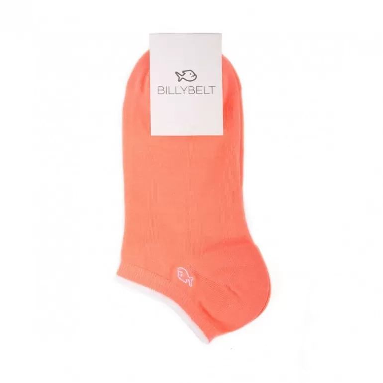 Hot Socquettes En Coton Peigne Unies - Corail Homme